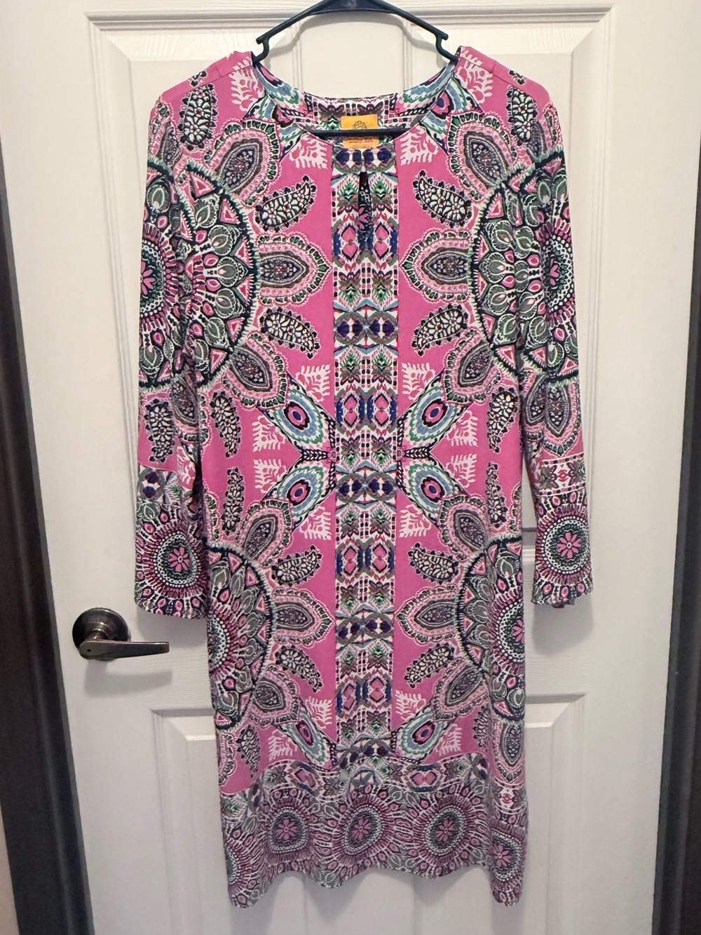 Ruby Rd. Pink Paisley-Print Shift Dress with Multicolor Accents